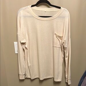 Amazon Cream Long Sleeve Top